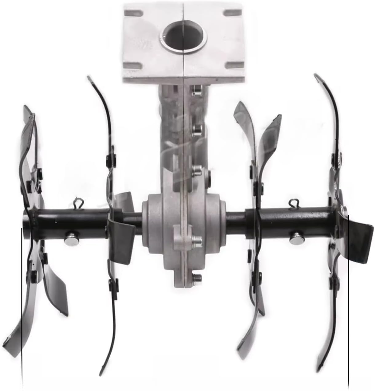 Delyros 4-Blade Steel Tiller Attachment